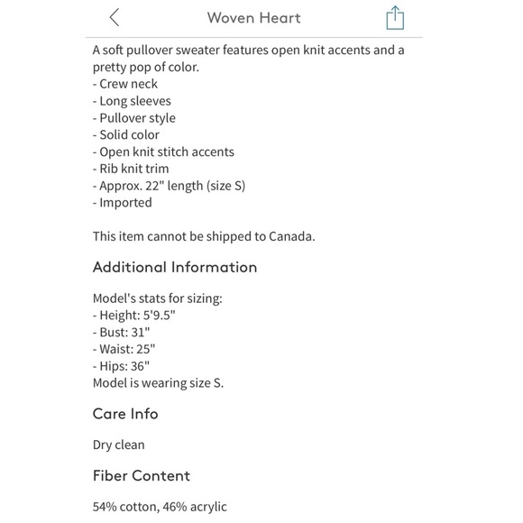 Woven Heart Open Stitch Pullover Sweater NWT - Picture 3 of 11